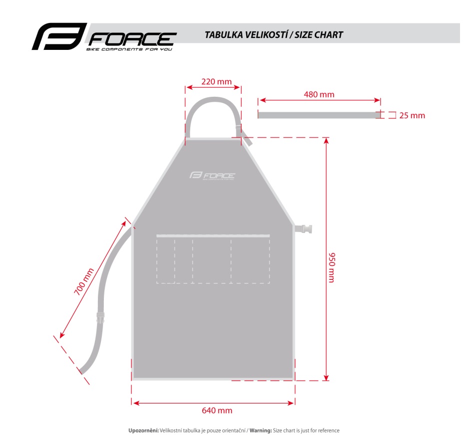 apron FORCE, blue UNI
