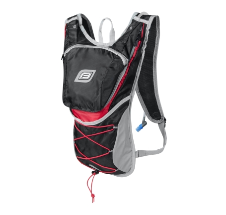 backpack FORCE TWIN PLUS 14 l+2L res.,blk-red