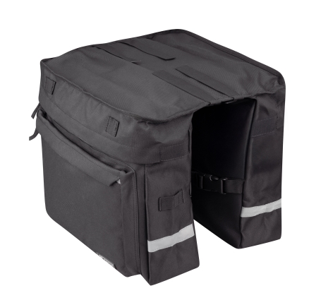 bag-double rear carrier F NOEM BUD black, 2x10 l