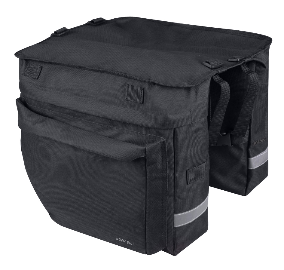 bag-double rear carrier F NOEM BUD black, 2x10 l