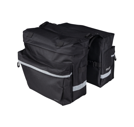 bag-double rear carrier FORCE DOUBLE, black 2x10 l