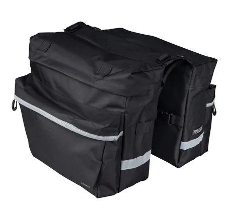 bag-double rear carrier FORCE DOUBLE, black 2x10 l
