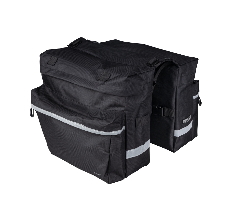 bag-double rear carrier FORCE DOUBLE, black 2x10 l