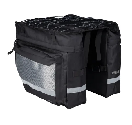 bag-double rear carrier FORCE NOEM black, 2x10 l