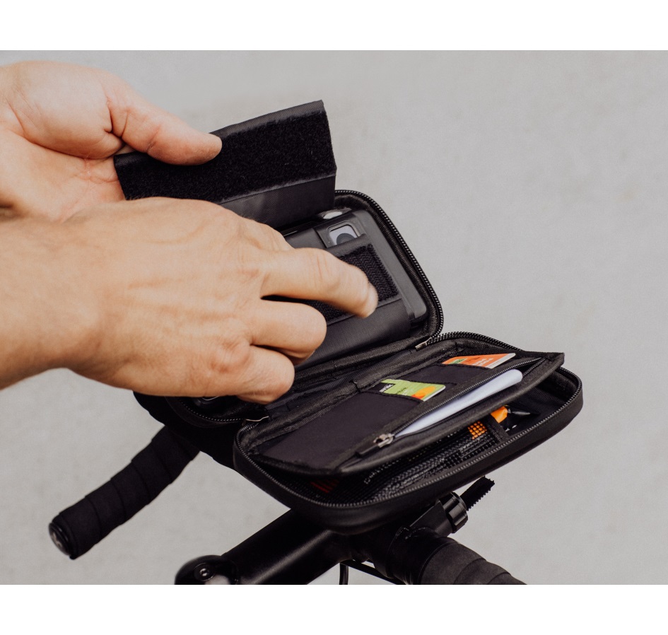 bag on handlebar FORCE TOUCH, smartphone, black