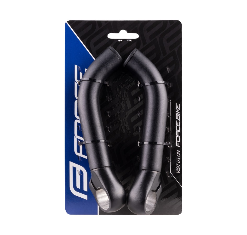 bar ends FORCE B4.3  14,5 cm Al, matt black