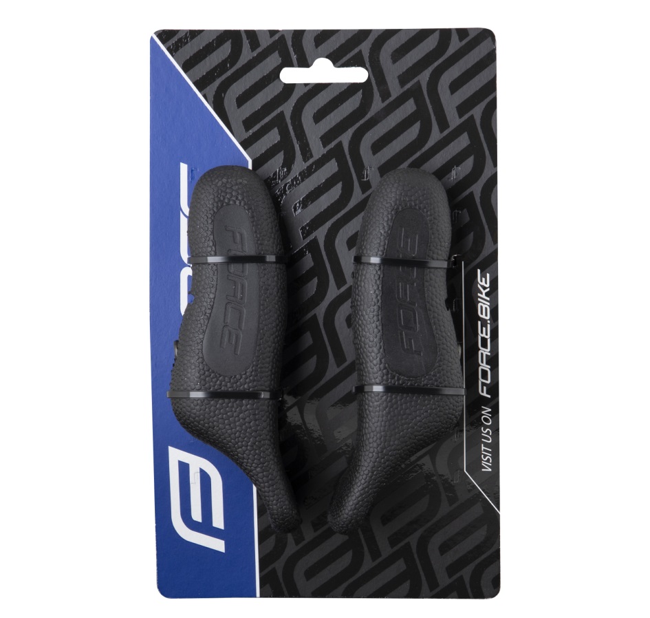 bar ends FORCE RAB Al 12 cm rubber, matt black