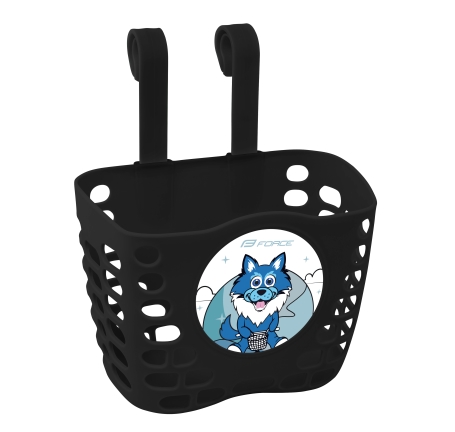 basket FORCE for handlebars, for kids, black