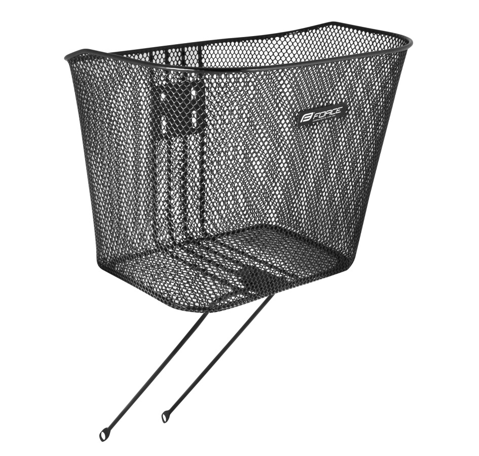basket FORCE front with holder and stays, black