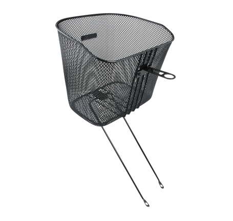 basket FORCE front with holder and stays, black