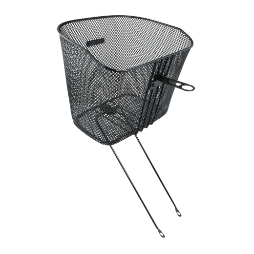 basket FORCE front with holder and stays, black
