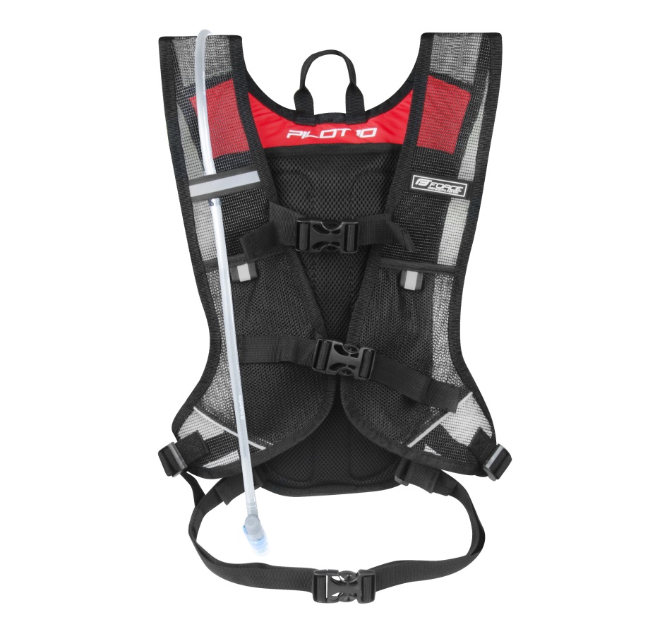 batoh FORCE PILOT PLUS 10 l+2L rez.,černo-červ.