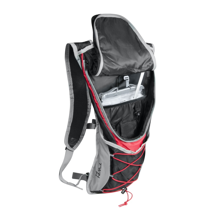 batoh FORCE TWIN PLUS 14 l+2L rez.,černo-červ.