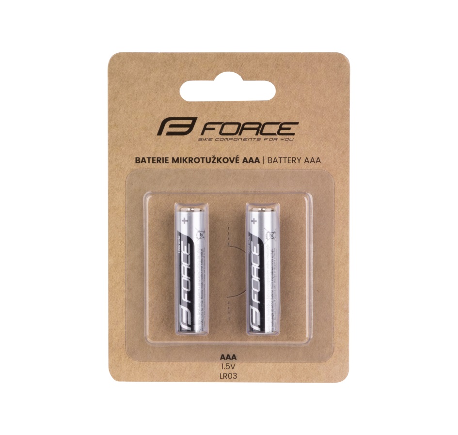 batteries FORCE AAA / 1,5V 1 x 2 pcs