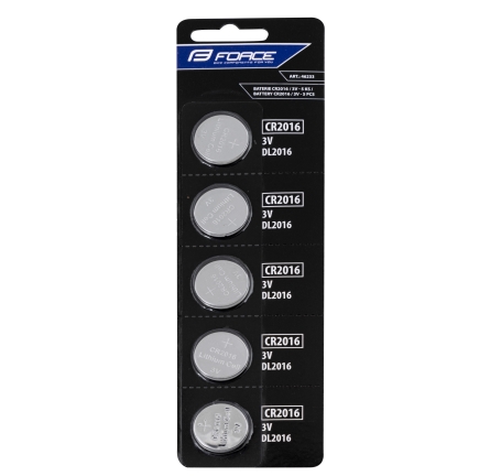 batteries FORCE CR2016 / 3V 1 x 5 pcs