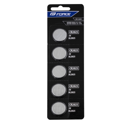 batteries FORCE CR2025 / 3V 1 x 5 pcs