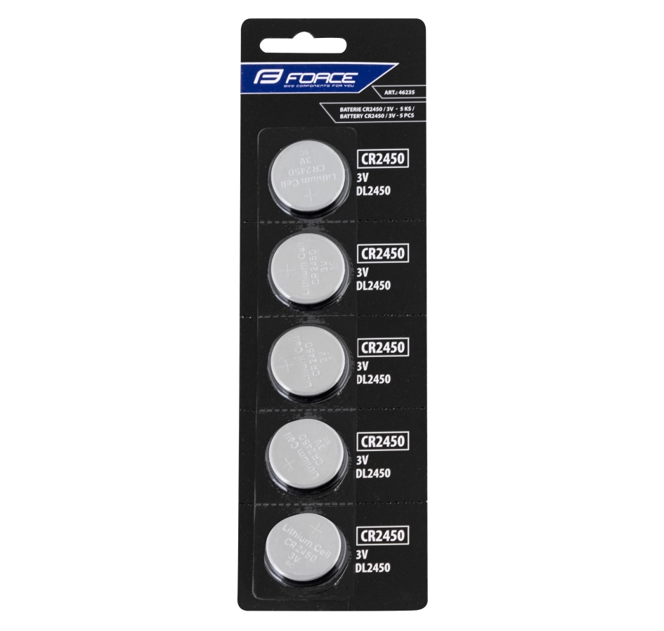 batteries FORCE CR2450 / 3V 1 x 5 pcs