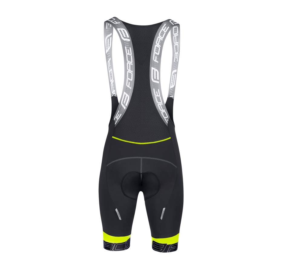 bibshorts F FAME with pad, black-fluo