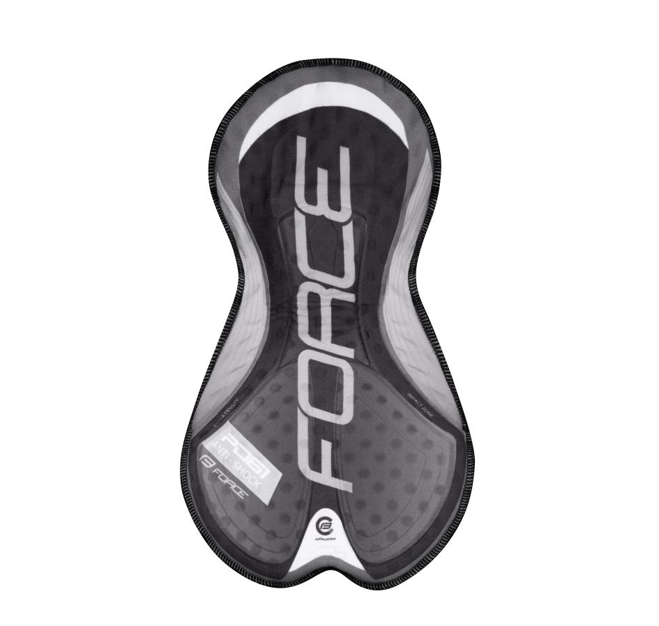 bibshorts F FAME with pad, black-fluo