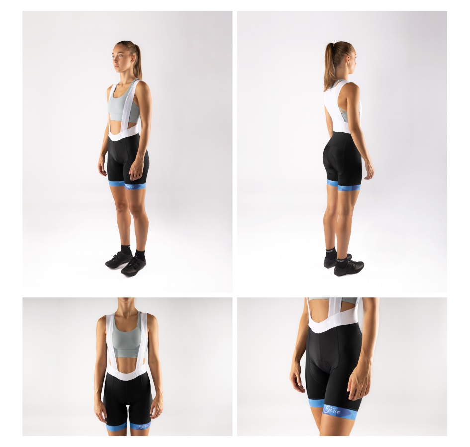 bibshorts F GEM LADY with pad, black-blue
