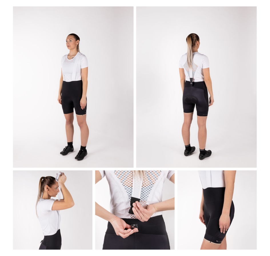 bibshorts F GOLD LADY with pad, black