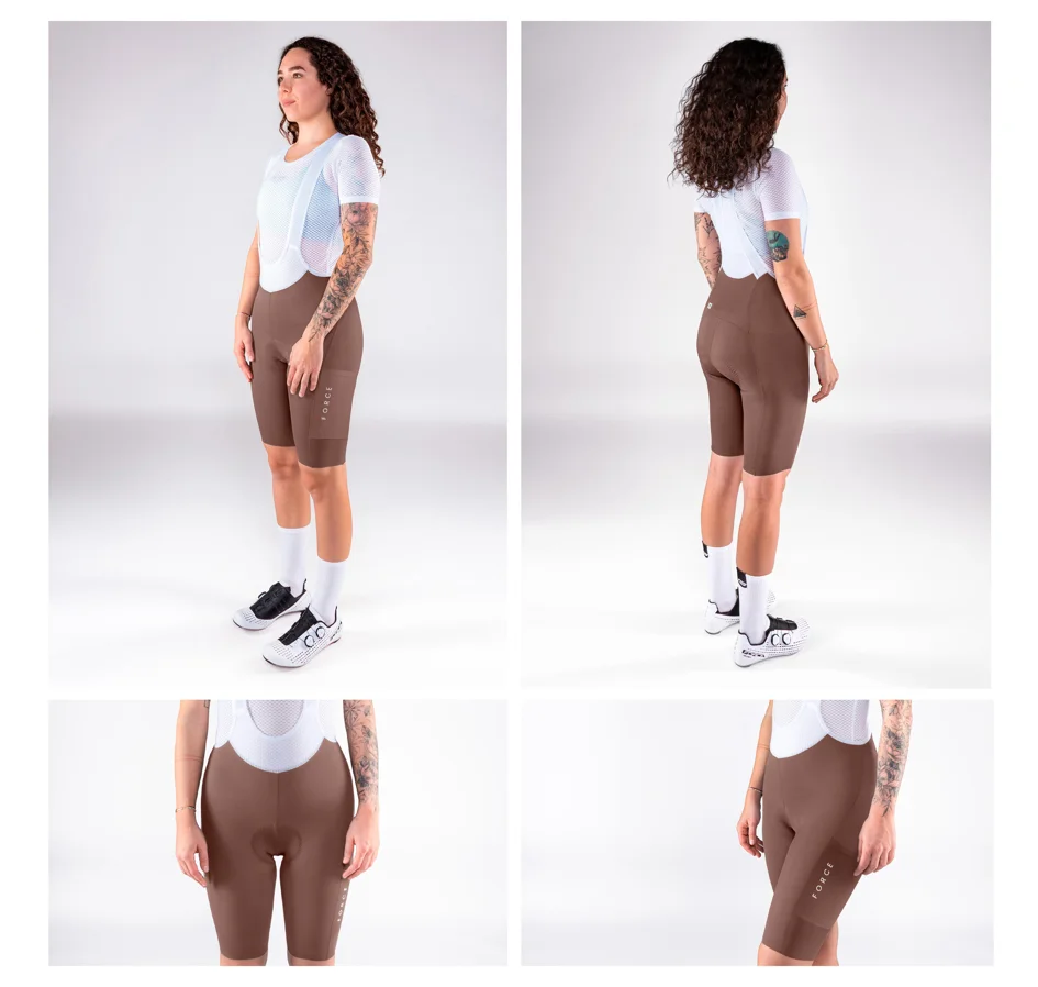 bibshorts F MONO LADY with pad, brown