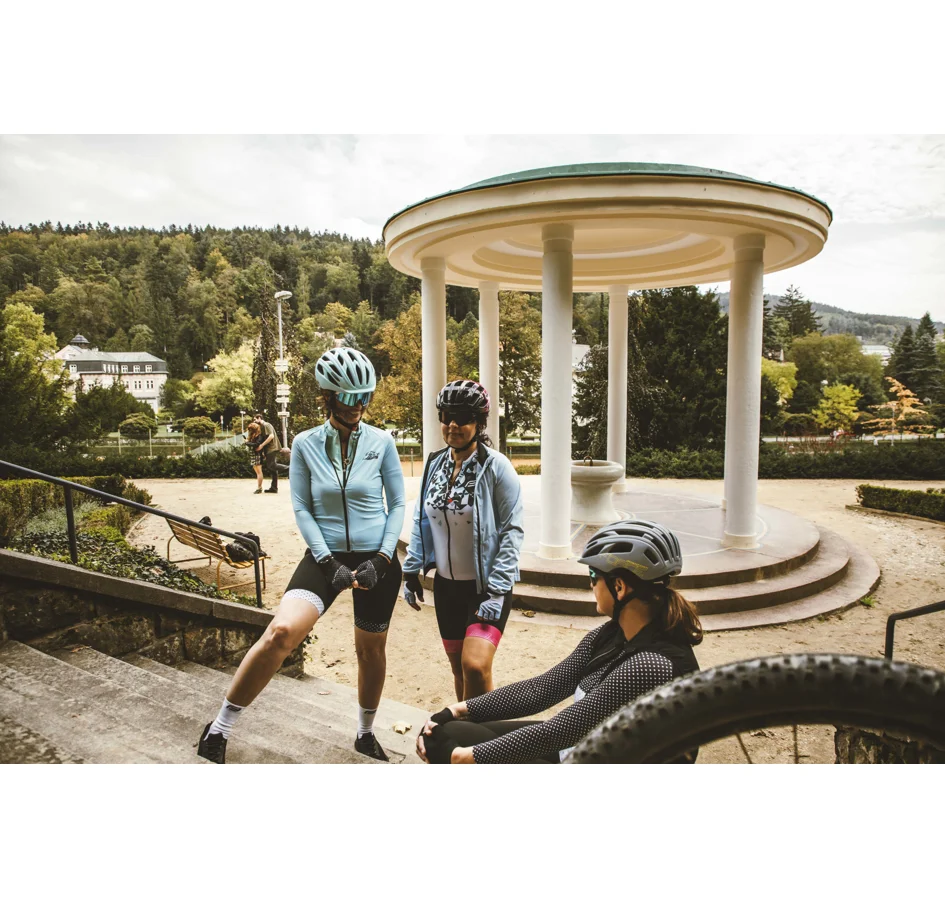 bibshorts F POINTS LADY with pad, black-white