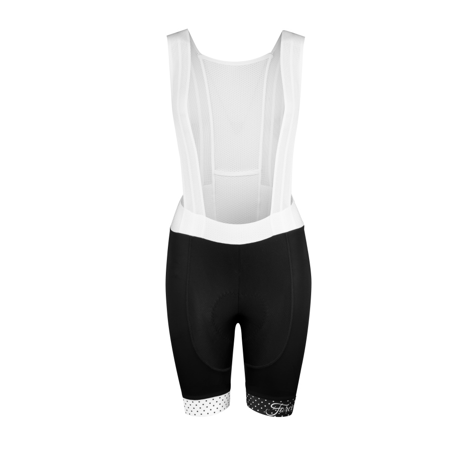 bibshorts F POINTS LADY with pad, black-white XS