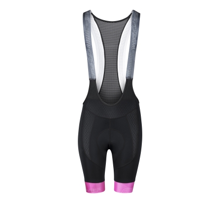 bibshorts F STRIPE LADY with pad, black-pink