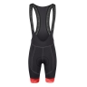 bibshorts F STRIPE with pad, black-red XS