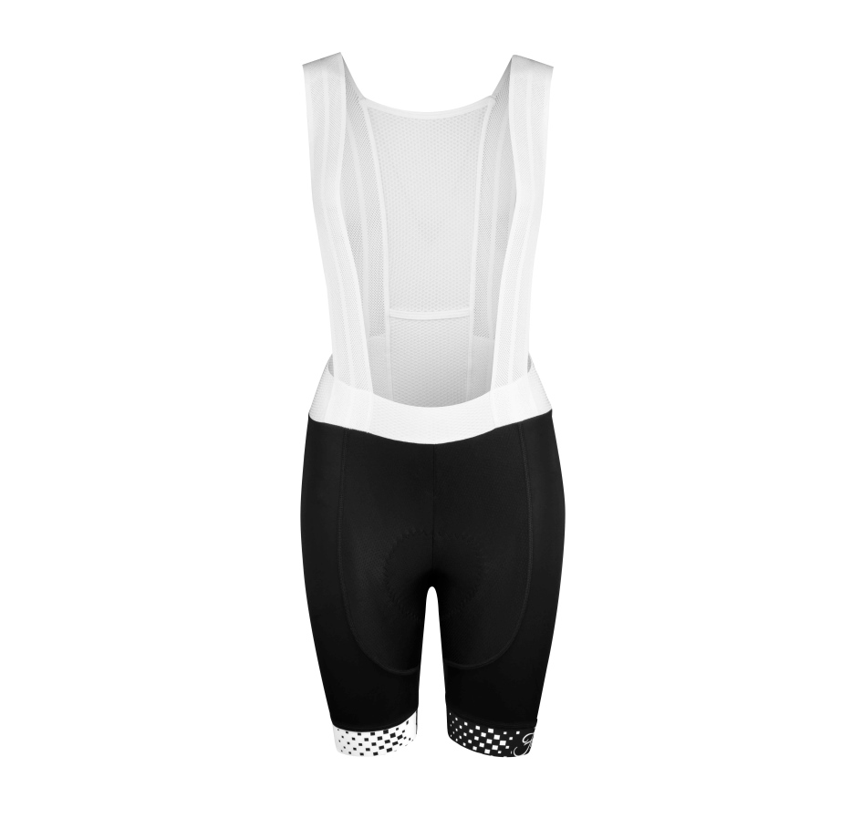 bibshorts F VISION LADY with pad, black-white