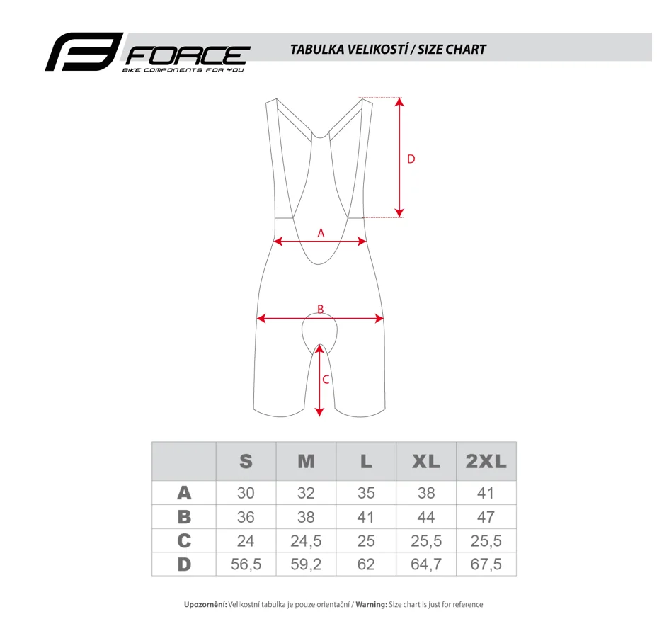 bibshorts FORCE ACTION LADY with pad, black