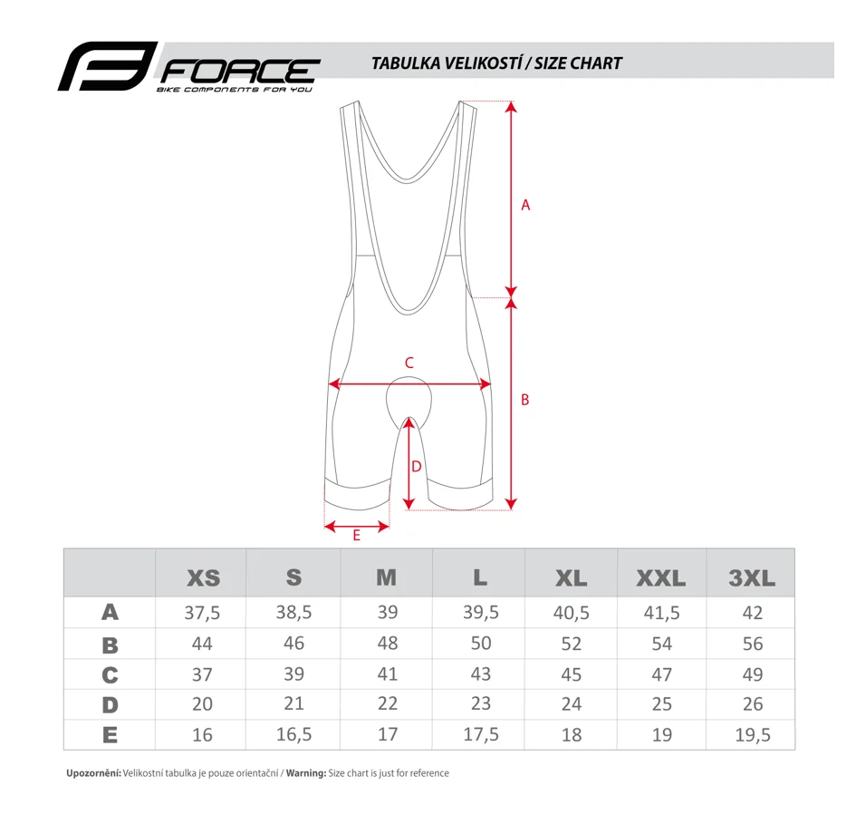 bibshorts FORCE B38 with pad, black 