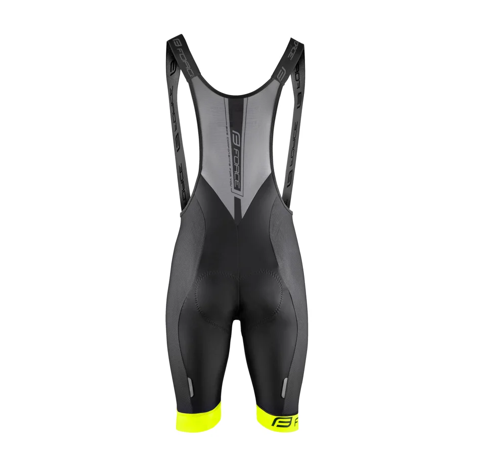 bibshorts FORCE B51 with pad,black-fluo