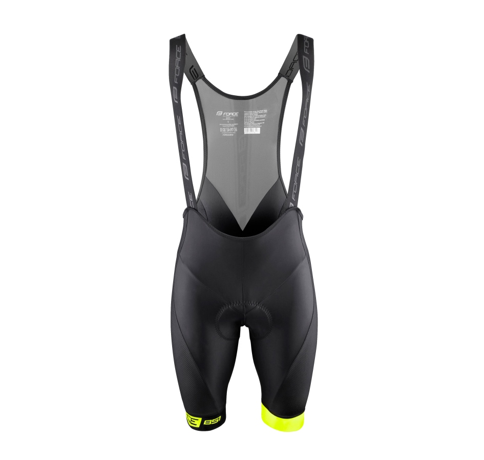 bibshorts FORCE B51 with pad,black-fluo S