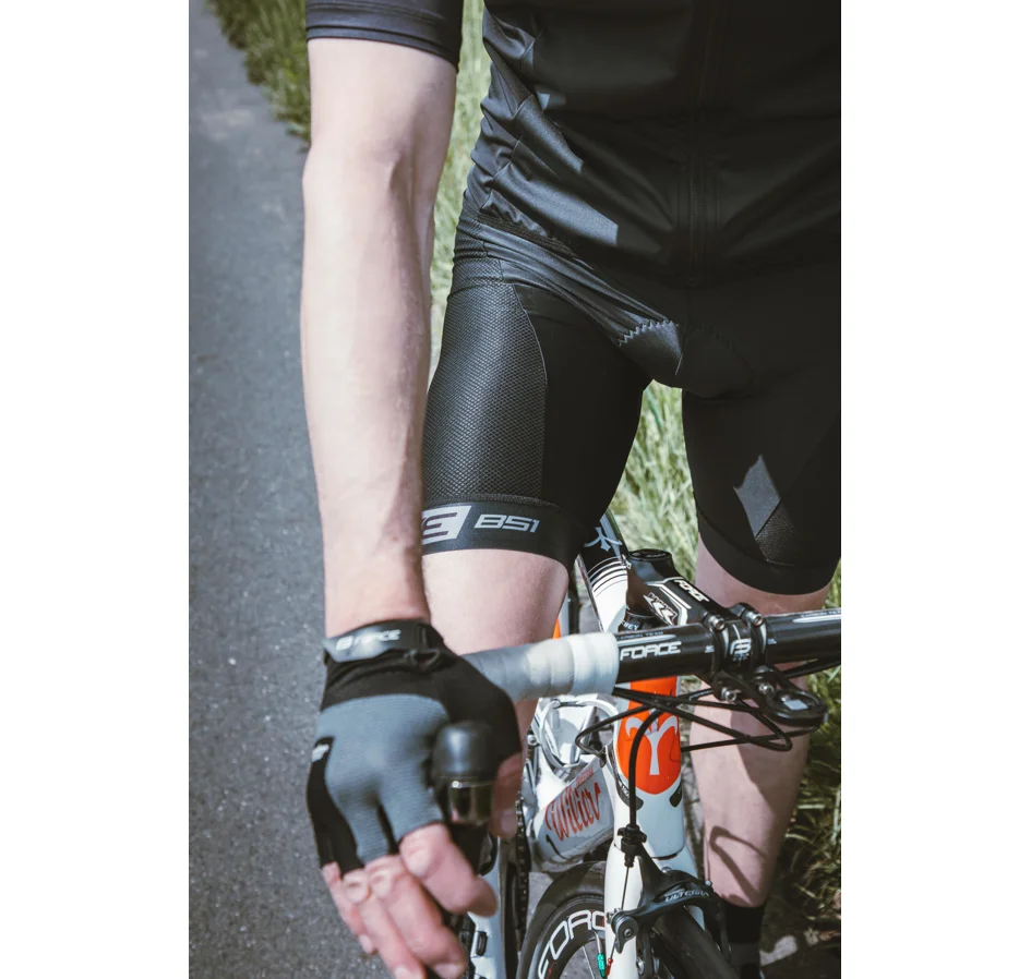 bibshorts FORCE B51 with pad, black