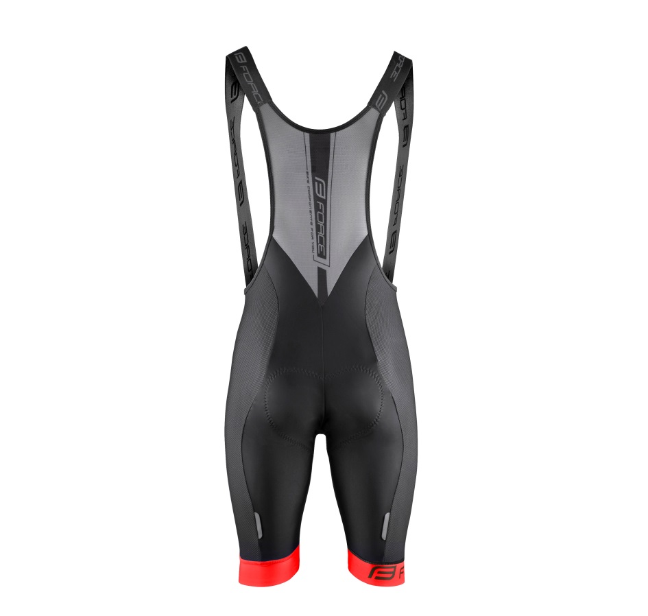 bibshorts FORCE B51 with pad, black-red