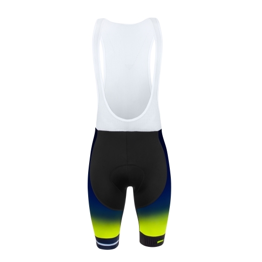 bibshorts FORCE DASH with pad, blue-fluo