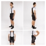 bibshorts FORCE SMOOTH with pad, black-white