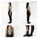bibtights F REFLEX LINE LADY with pad, black