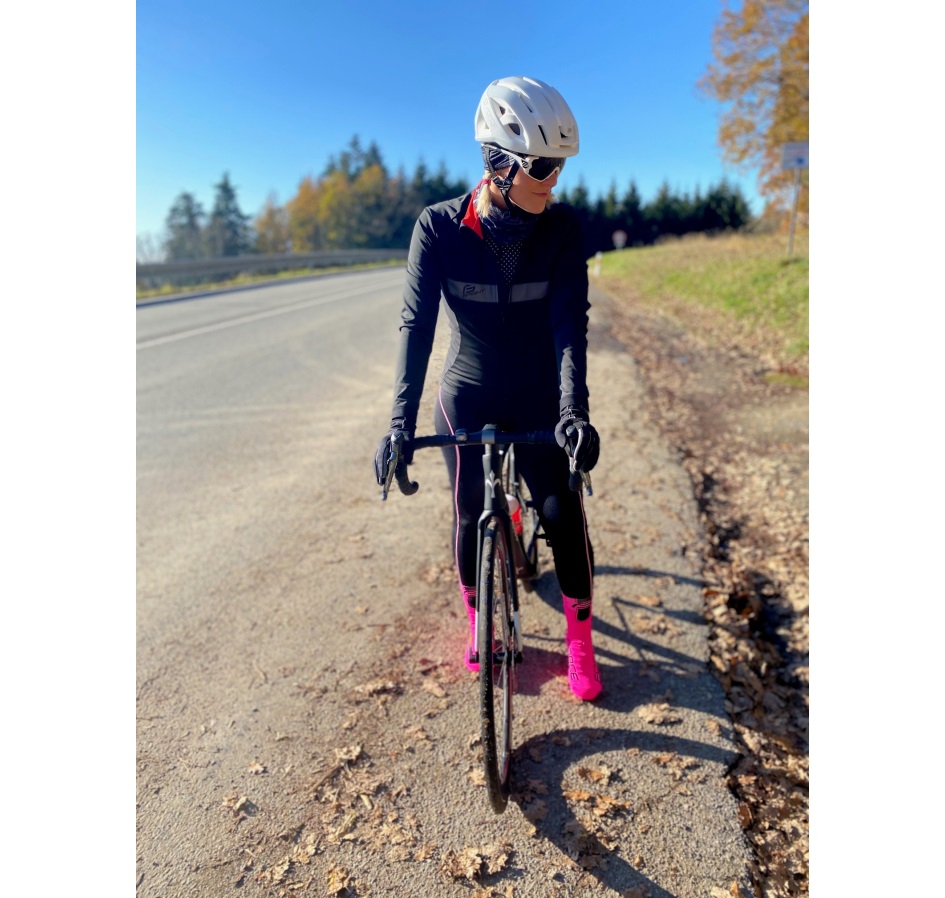 bibtights F REFLEX LINE LADY with pad,blck-pink
