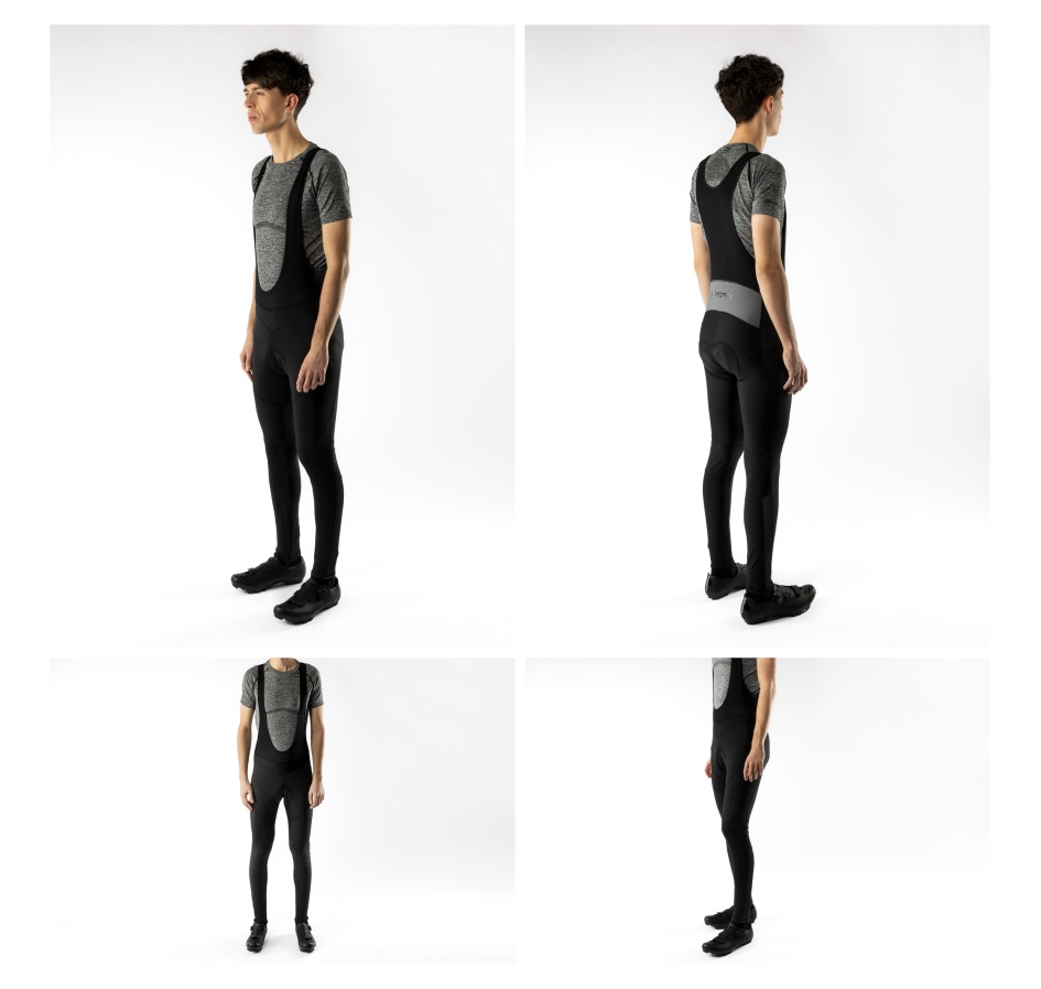 bibtights FORCE BRIGHT with pad, black