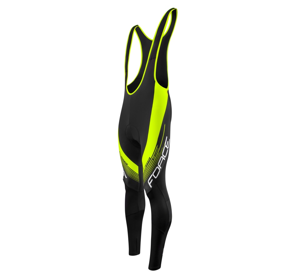 bibtights FORCE F58 with pad, black-fluo