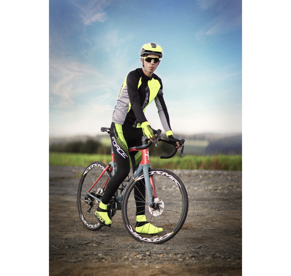 bibtights FORCE F58 with pad, black-fluo