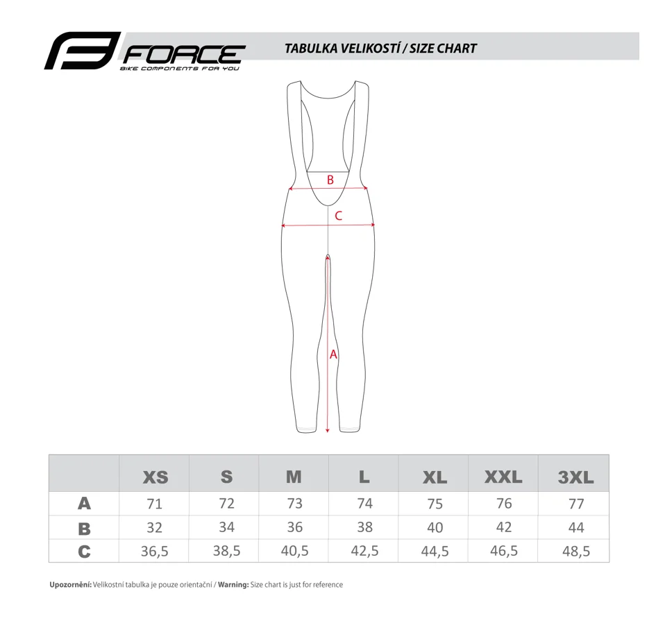 bibtights FORCE REFLEX LINE without pad, black