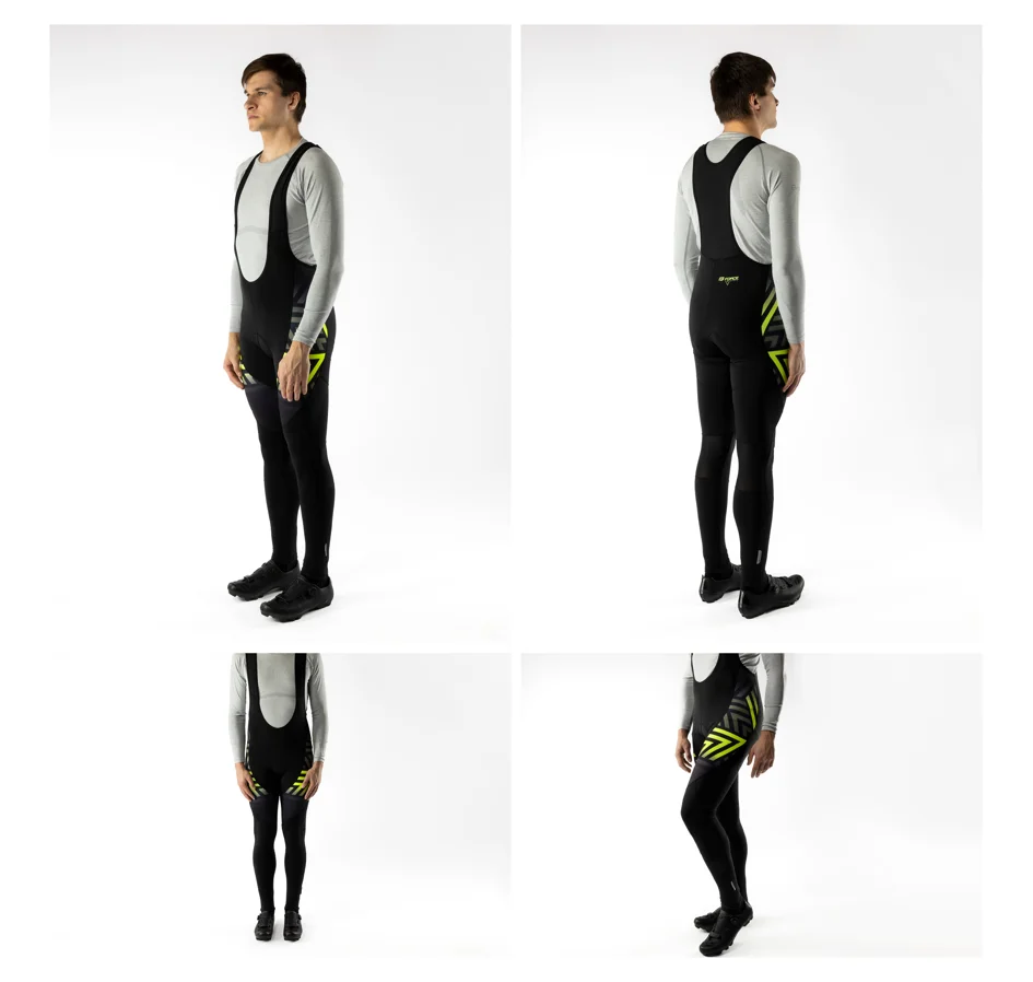 bibtights FORCE SPIKE with pad, black-fluo