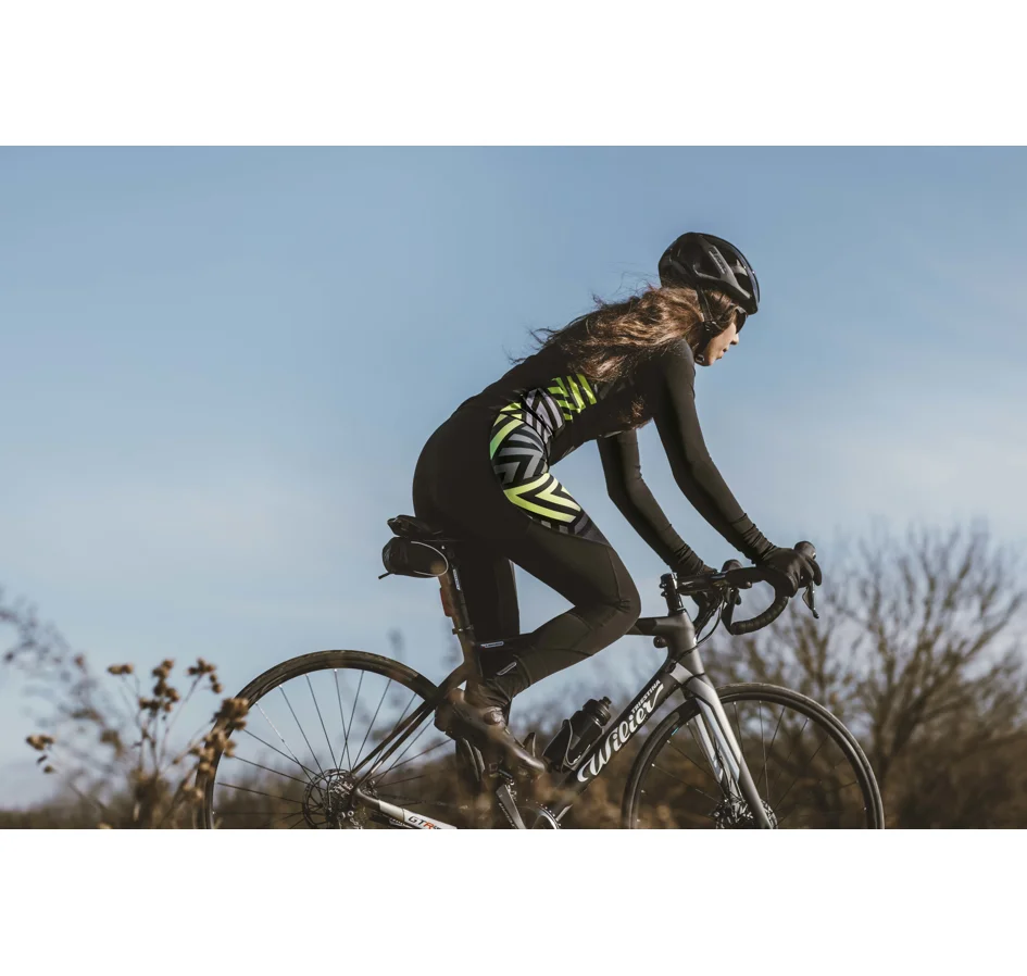 bibtights FORCE SPIKE with pad, black-fluo