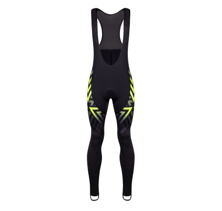 bibtights FORCE SPIKE with pad, black-fluo