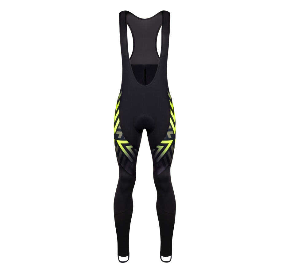 bibtights FORCE SPIKE with pad, black-fluo