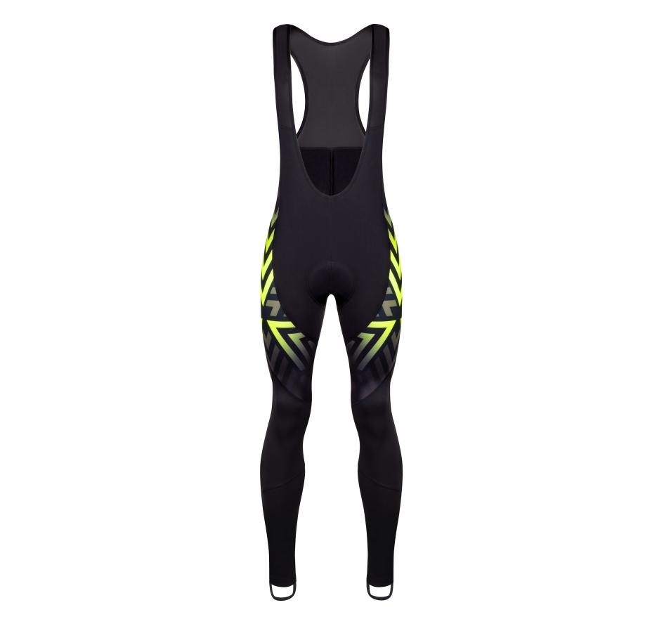 bibtights FORCE SPIKE with pad, black-fluo S